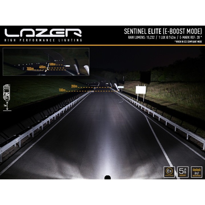 LAZER Sentinel 9'' Elite White ze światłami pozycyjnymi