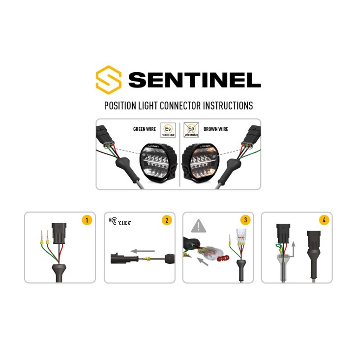LAZER Sentinel 9'' White ze światłami pozycyjnymi – okrągła