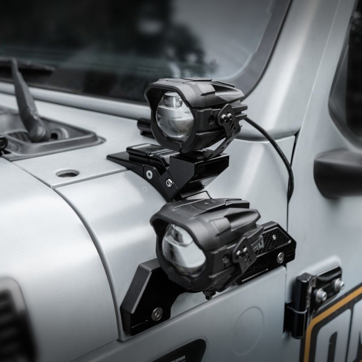 Mocowania lamp OMU na słupku A Jeep Wrangler JL / Gladiator JT - ujęcie 6
