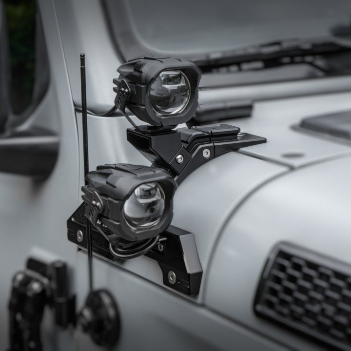Mocowania lamp OMU na słupku A Jeep Wrangler JL / Gladiator JT - ujęcie 7