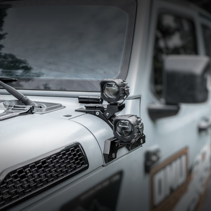 Mocowania lamp OMU na słupku A Jeep Wrangler JL / Gladiator JT - ujęcie 11
