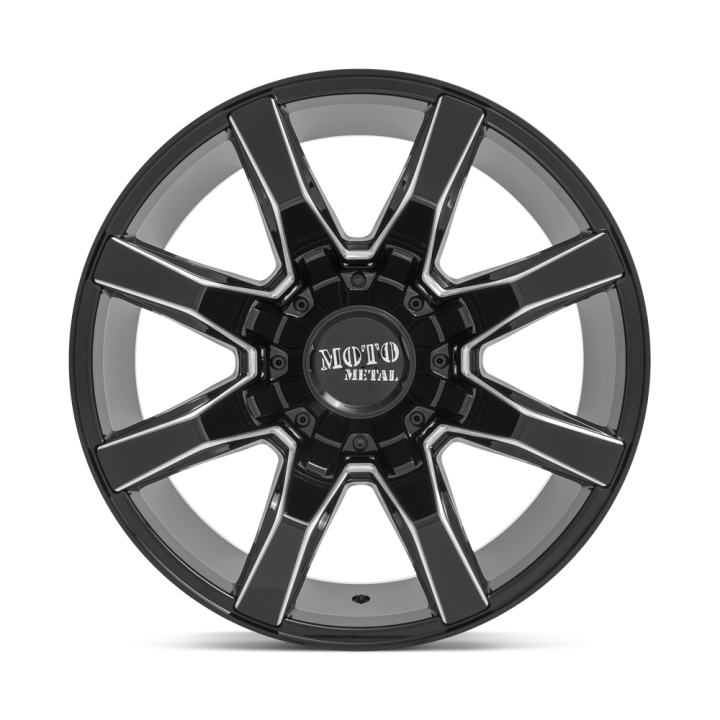 Felga aluminiowa MO804 SPIDER Gloss Black Milled MOTO METAL - ujęcie 3