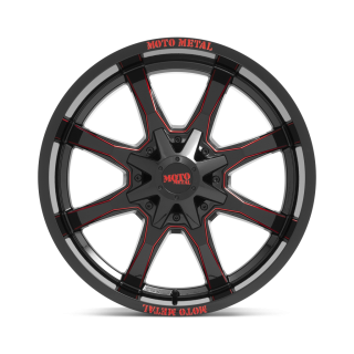 Felga aluminiowa MO970 Gloss Black Milled W/ Red Tint & Moto Metal On Lip MOTO METAL - ujęcie 2