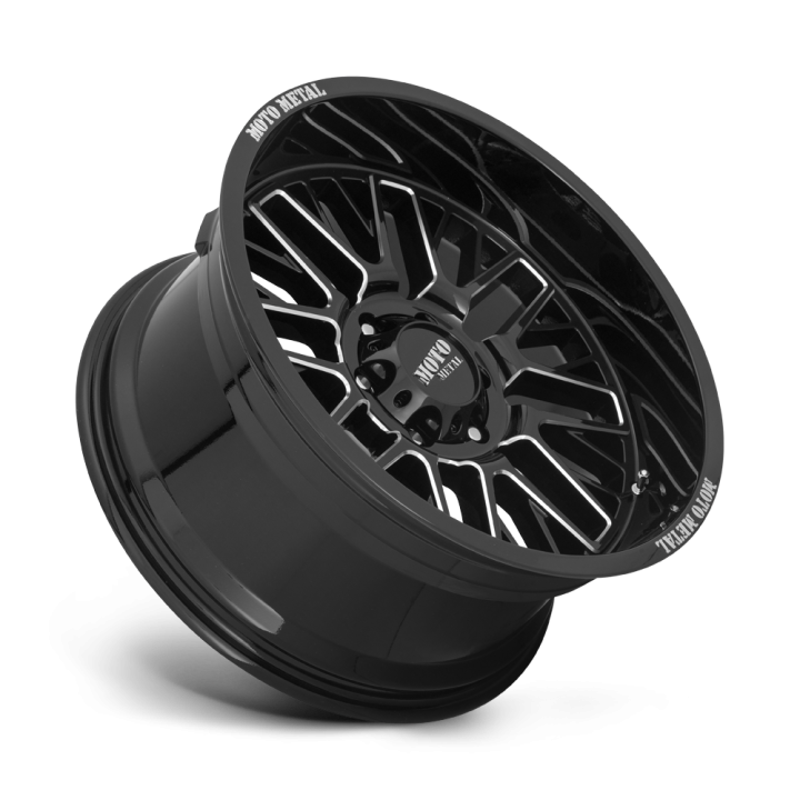 Felga aluminiowa MO802 WARLOCK Gloss Black Milled MOTO METAL - ujęcie 3