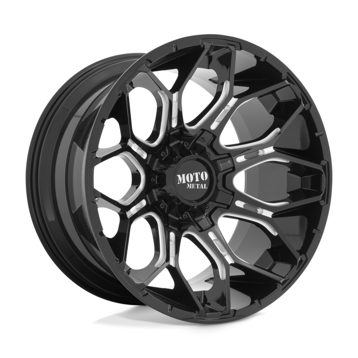 Felga aluminiowa MO808 SNIPER Gloss Black Milled MOTO METAL