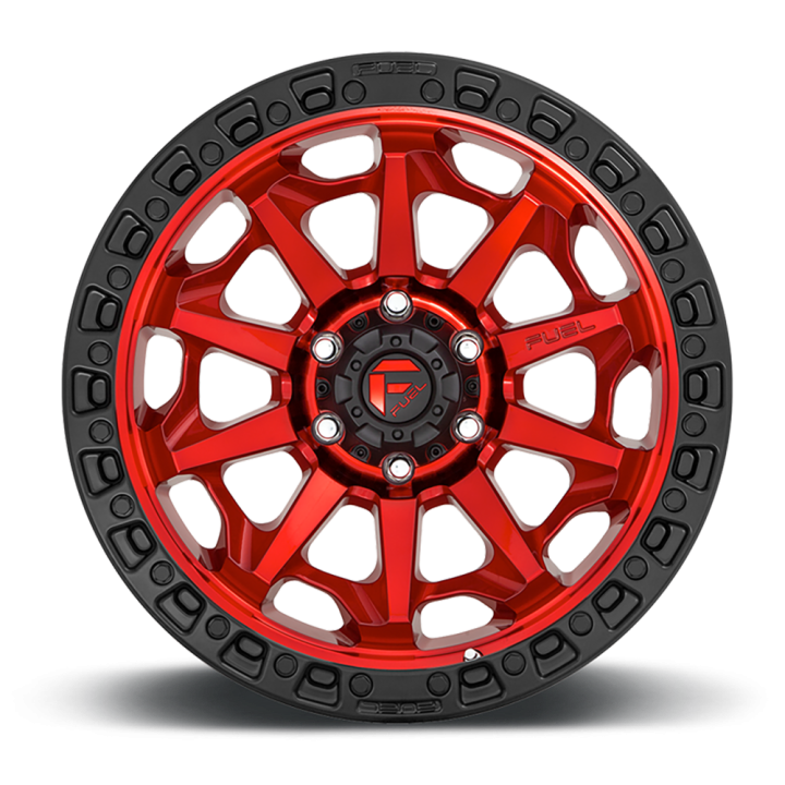 Felga aluminiowa D695 Covert Candy RED Black Bead Ring Fuel - ujęcie 3