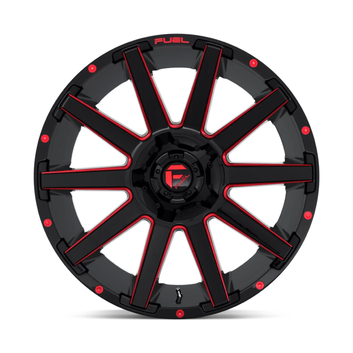 Felga aluminiowa D643 Contra Gloss Black RED Tinted Clear Fuel - ujęcie 3
