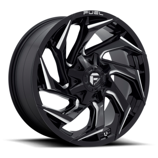 Felga aluminiowa D753 Reaction Gloss Black Milled Fuel