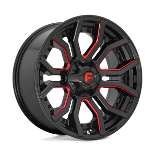 Felga aluminiowa D712 Rage Gloss Black RED Tinted Clear Fuel