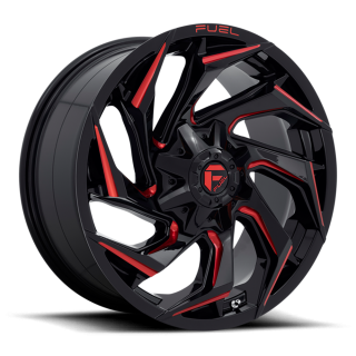 Felga aluminiowa D755 Reaction Gloss Black Milled W/ RED Tint Fuel