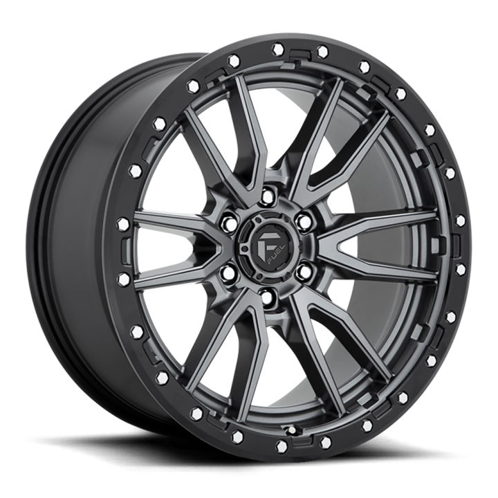 Felga aluminiowa D680 Rebel 6 Matte Gun Metal/Black Ring Fuel