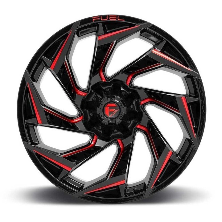 Felga aluminiowa D755 Reacion Gloss Black Milled/Red Tint Fuel - ujęcie 3