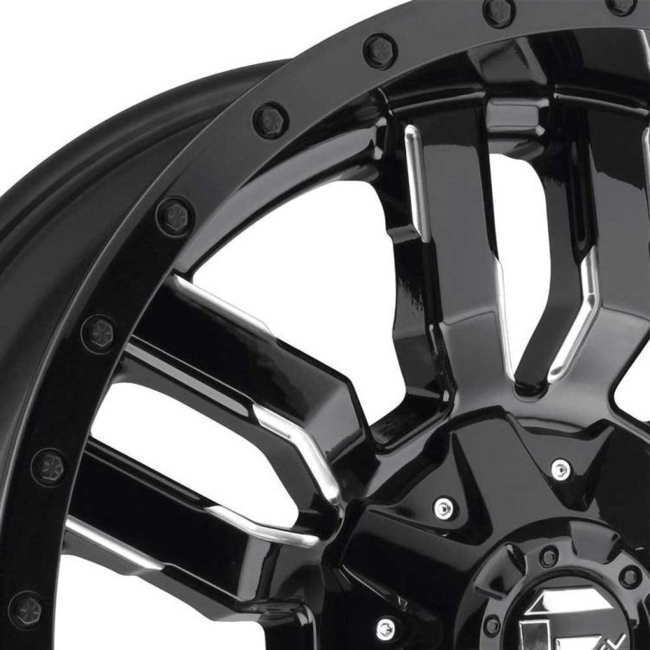 Felga aluminiowa D595 Sledge Gloss Black Milled Fuel - ujęcie 4