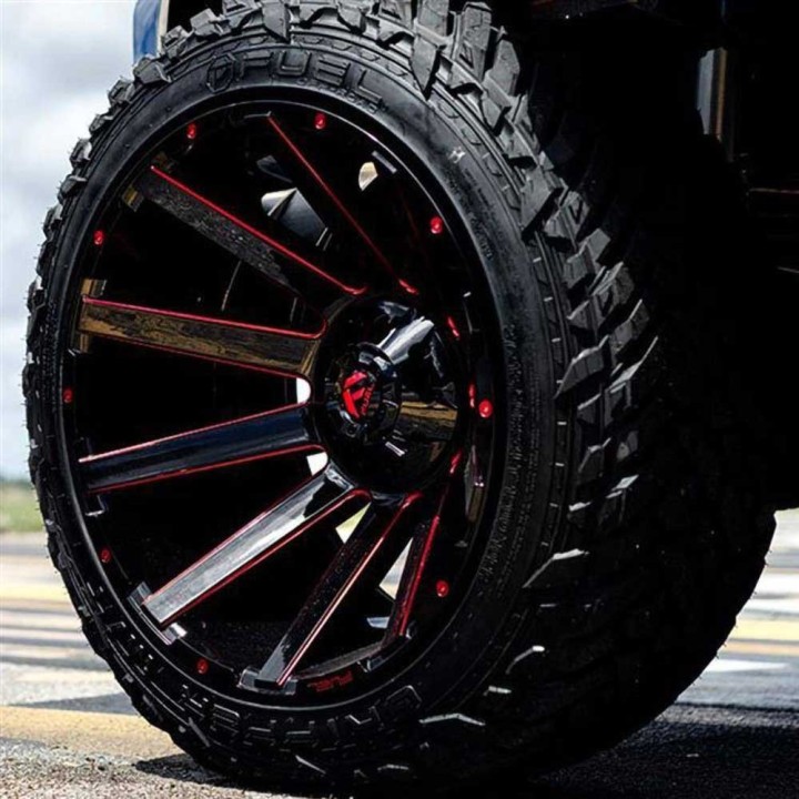 Felga aluminiowa D643 Contra Gloss Black/Candy Red Fuel - ujęcie 8