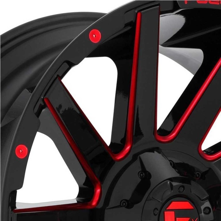 Felga aluminiowa D643 Contra Gloss Black/Red Tinted Clear Fuel - ujęcie 3