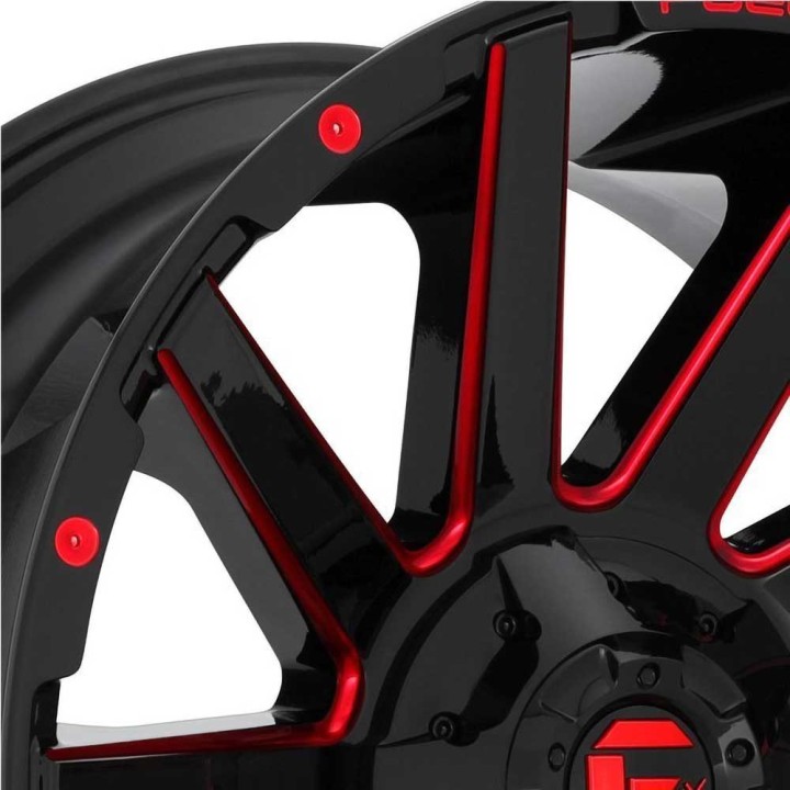 Felga aluminiowa D643 Contra Gloss Black/Red Tinted Clear Fuel - ujęcie 3
