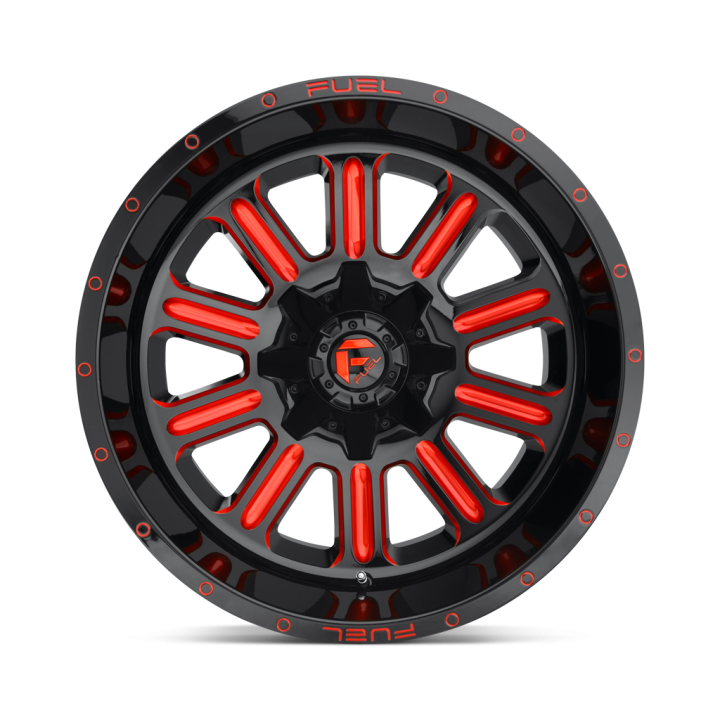 Felga aluminiowa D621 HARDLINE Gloss Black W/ Red Tint FUEL - ujęcie 2