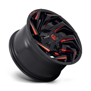 Felga aluminiowa D755 REACTION Gloss Black Milled W/ Red Tint FUEL - ujęcie 2