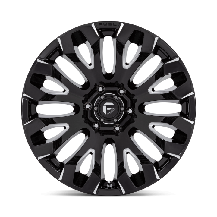 Felga aluminiowa D828 QUAKE Gloss Black Milled FUEL - ujęcie 3