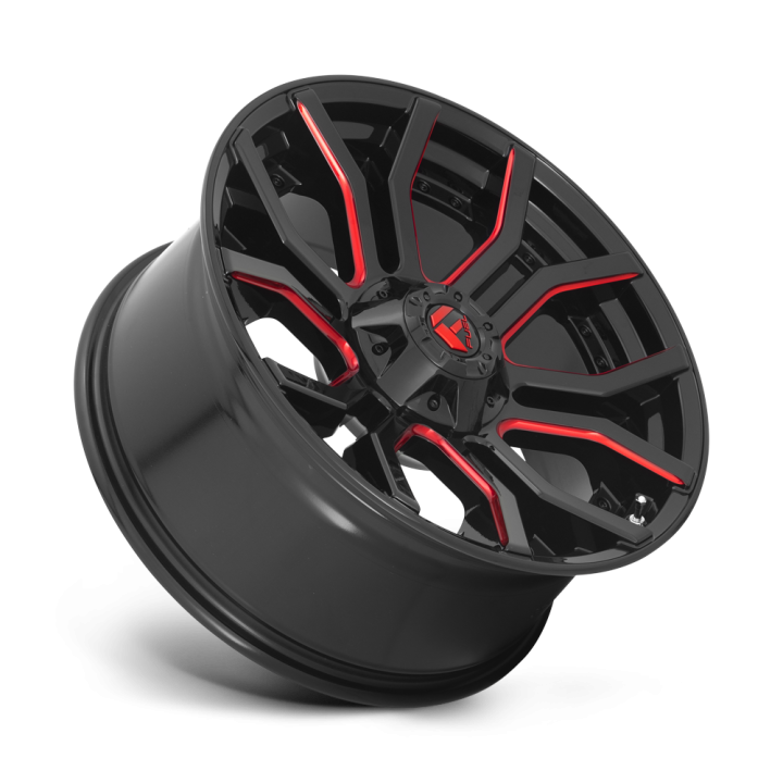Felga aluminiowa D712 RAGE Gloss Black Red Tinted Clear FUEL - ujęcie 2
