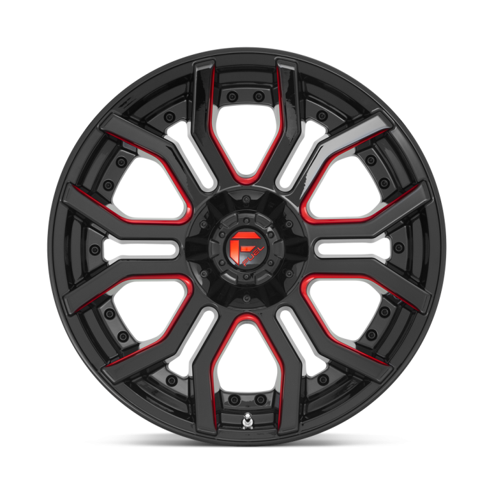 Felga aluminiowa D712 RAGE Gloss Black Red Tinted Clear FUEL - ujęcie 3