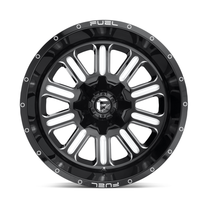Felga aluminiowa D620 HARDLINE Gloss Black Milled FUEL - ujęcie 2