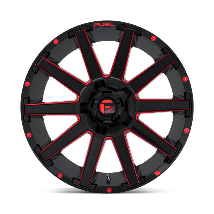 Felga aluminiowa D643 CONTRA Gloss Black Red Tinted Clear FUEL - ujęcie 2