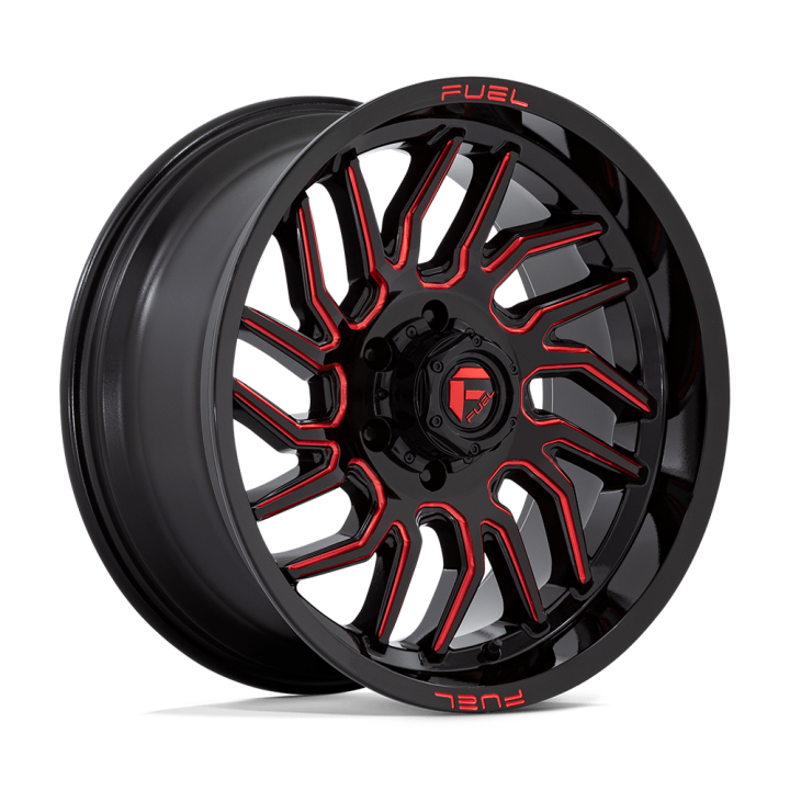 Felga aluminiowa D808 HURRICANE Gloss Black Milled Red Tint FUEL