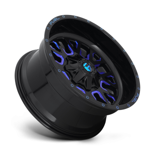 Felga aluminiowa D645 STROKE Gloss Black Blue Tinted Clear FUEL - ujęcie 2