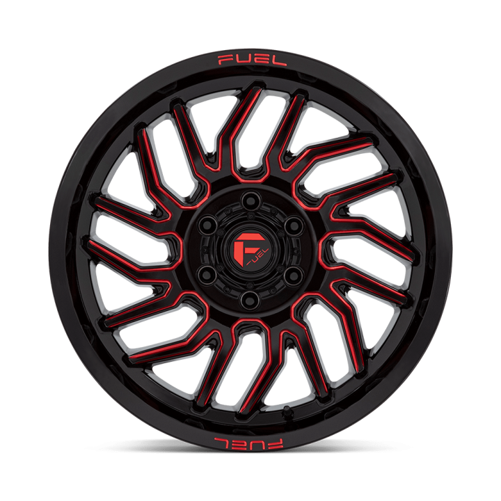 Felga aluminiowa D808 HURRICANE Gloss Black Milled Red Tint FUEL - ujęcie 3