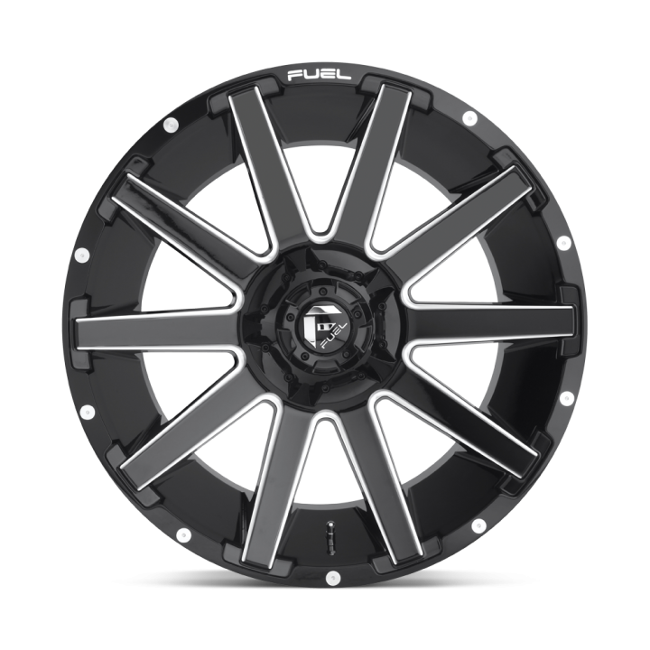 Felga aluminiowa D615 CONTRA Gloss Black Milled FUEL - ujęcie 2