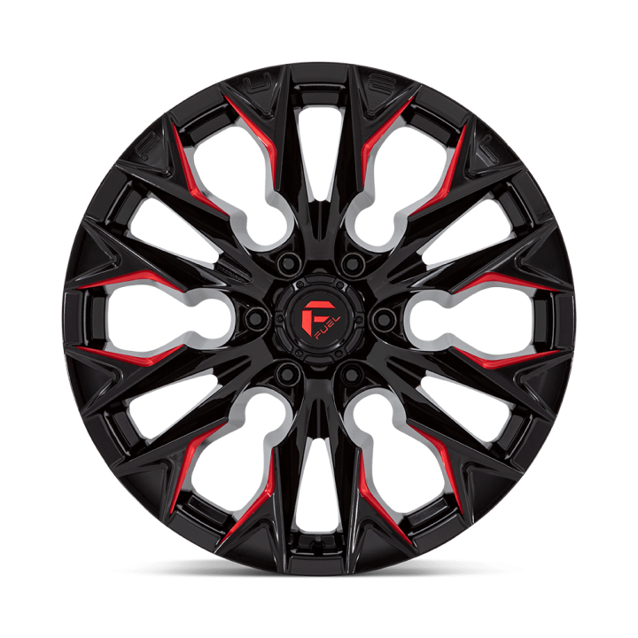 Felga aluminiowa D823 FLAME Gloss Black Milled W/ Candy Red FUEL - ujęcie 3