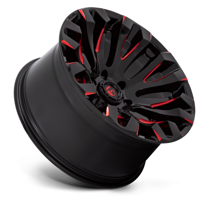 Felga aluminiowa D829 QUAKE Gloss Black Milled Red Tint FUEL - ujęcie 2