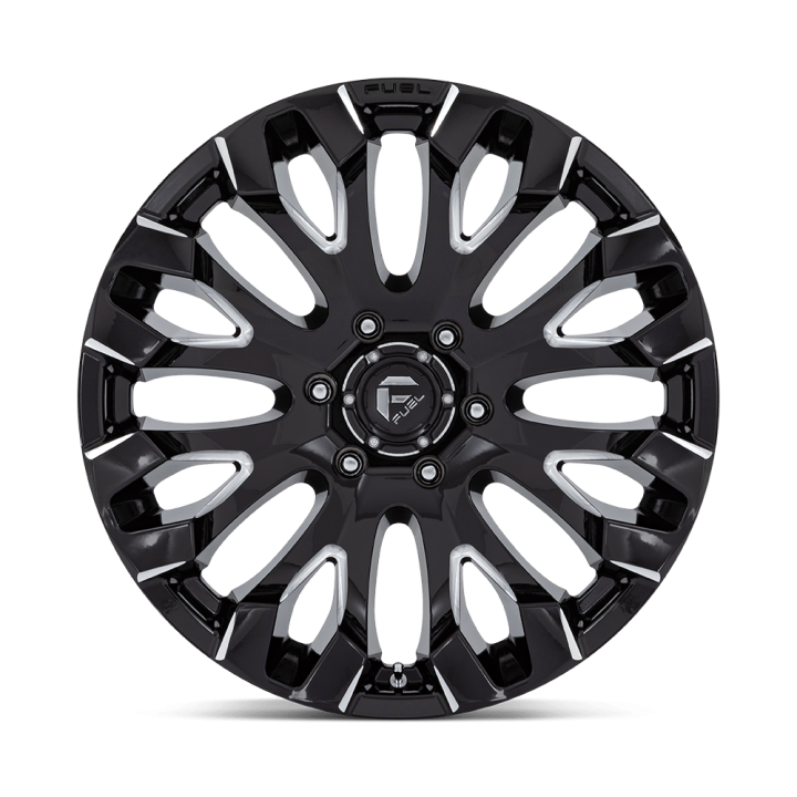 Felga aluminiowa D828 QUAKE Gloss Black Milled FUEL - ujęcie 2
