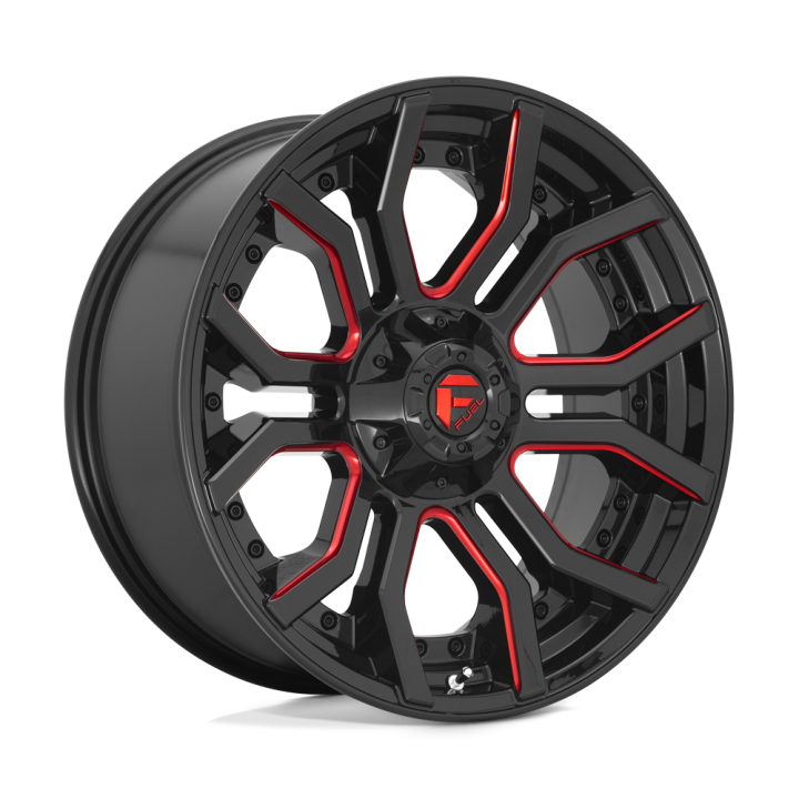 Felga aluminiowa D712 RAGE Gloss Black Red Tinted Clear FUEL