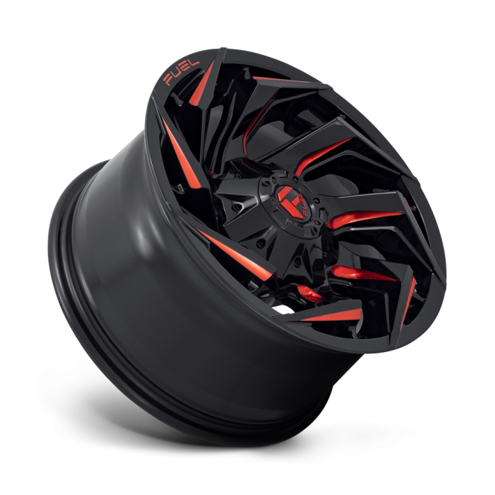 Felga aluminiowa D755 REACTION Gloss Black Milled W/ Red Tint FUEL - ujęcie 2