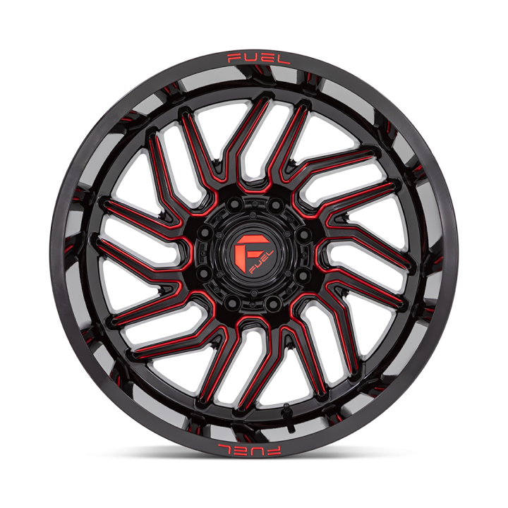 Felga aluminiowa D808 HURRICANE Gloss Black Milled Red Tint FUEL - ujęcie 2