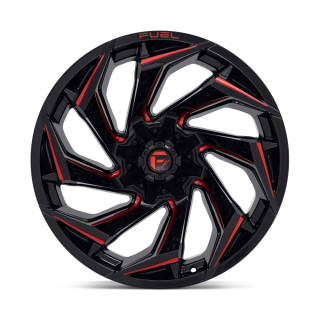Felga aluminiowa D755 REACTION Gloss Black Milled W/ Red Tint FUEL - ujęcie 2