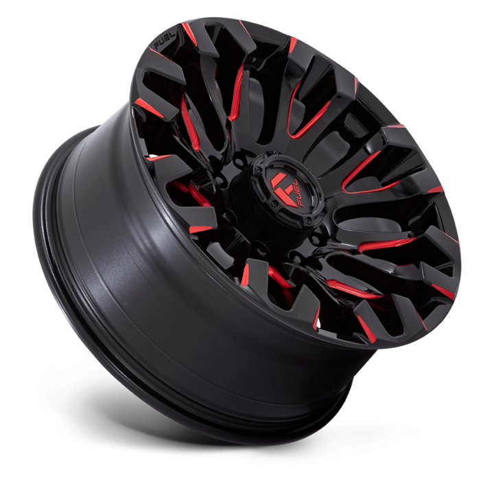 Felga aluminiowa D829 QUAKE Gloss Black Milled Red Tint FUEL - ujęcie 3