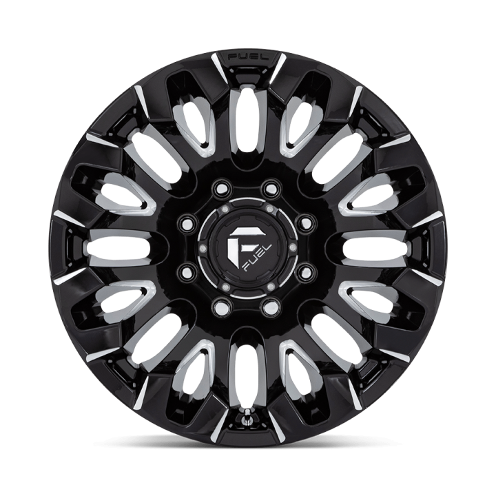 Felga aluminiowa D828 QUAKE Gloss Black Milled FUEL - ujęcie 3