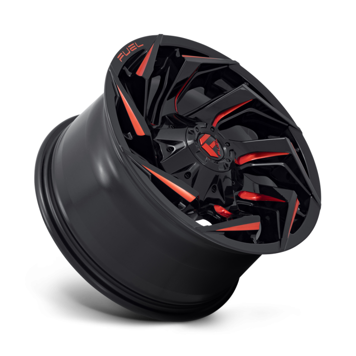Felga aluminiowa D755 REACTION Gloss Black Milled W/ Red Tint FUEL - ujęcie 2