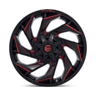 Felga aluminiowa D755 REACTION Gloss Black Milled W/ Red Tint FUEL - ujęcie 2