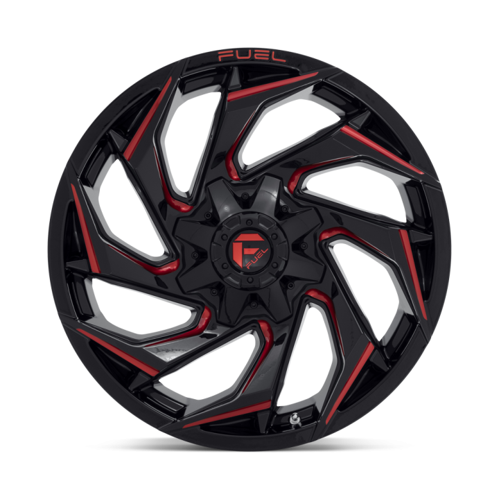 Felga aluminiowa D755 REACTION Gloss Black Milled W/ Red Tint FUEL - ujęcie 2