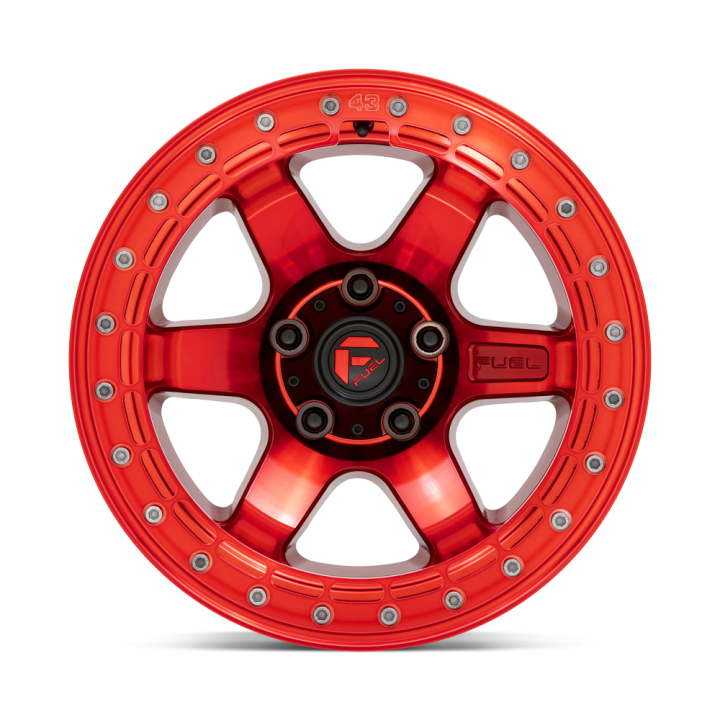 Felga aluminiowa D123 BLOCK BEADLOCK Candy Red W/ Candy Red Ring FUEL - ujęcie 2