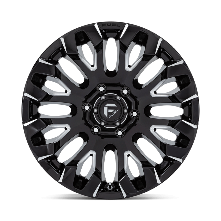 Felga aluminiowa D828 QUAKE Gloss Black Milled FUEL - ujęcie 3