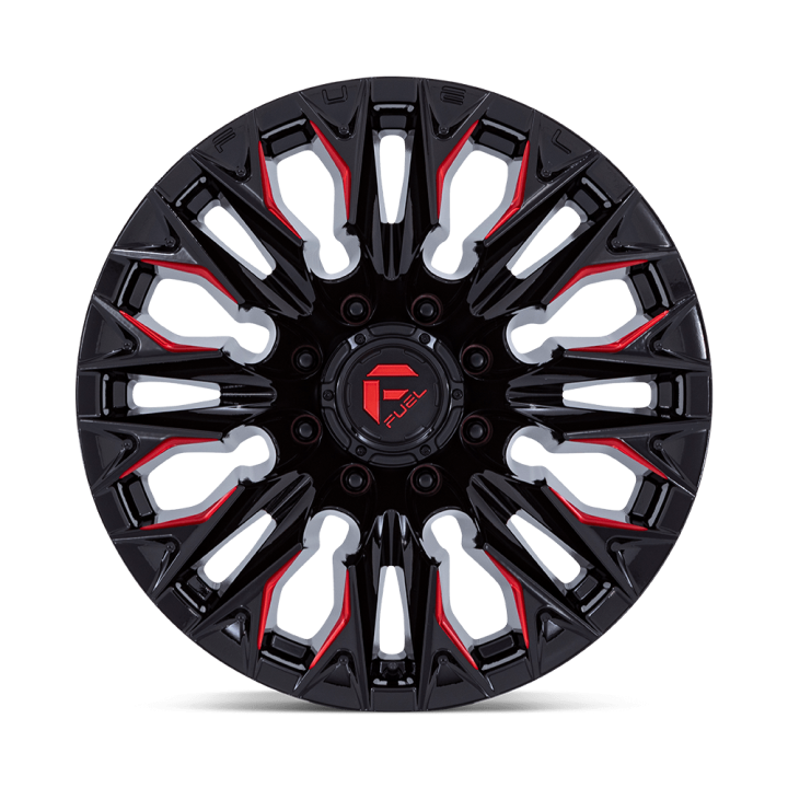 Felga aluminiowa D823 FLAME Gloss Black Milled W/ Candy Red FUEL - ujęcie 3