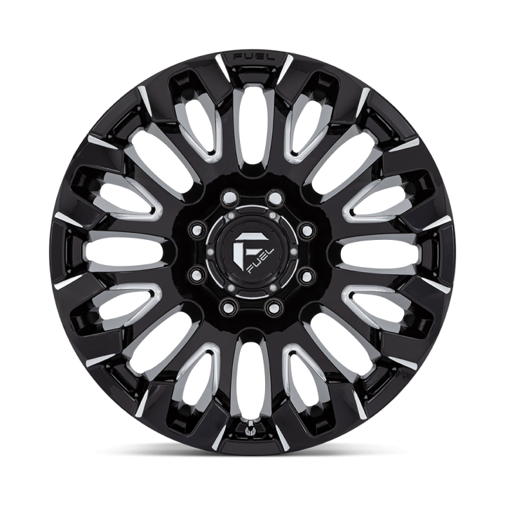 Felga aluminiowa D828 QUAKE Gloss Black Milled FUEL - ujęcie 2