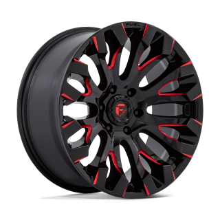 Felga aluminiowa D829 QUAKE Gloss Black Milled Red Tint FUEL