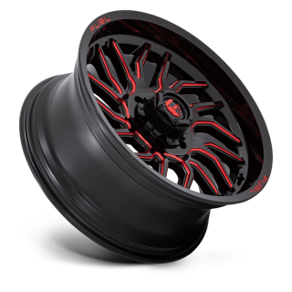 Felga aluminiowa D808 HURRICANE Gloss Black Milled Red Tint FUEL - ujęcie 2