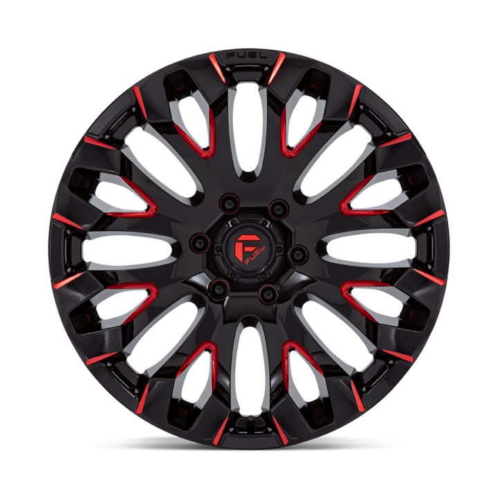 Felga aluminiowa D829 QUAKE Gloss Black Milled Red Tint FUEL - ujęcie 2